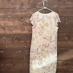 Mary McFadden Vintage Floral Print Dress Y2K 90s